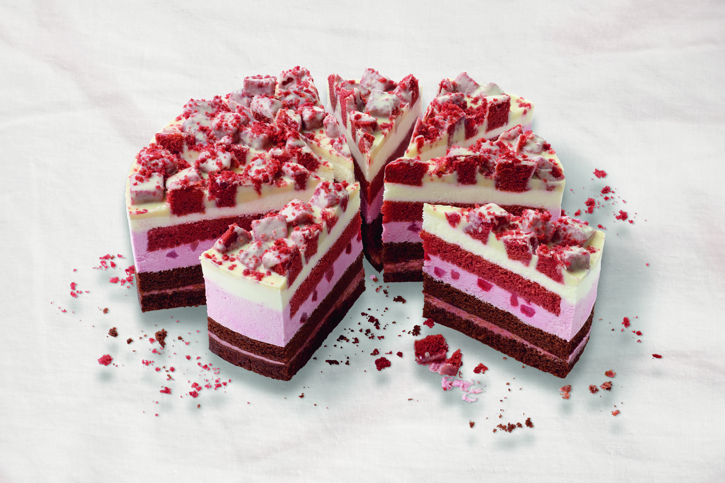 Strawberry Crunch Gateau