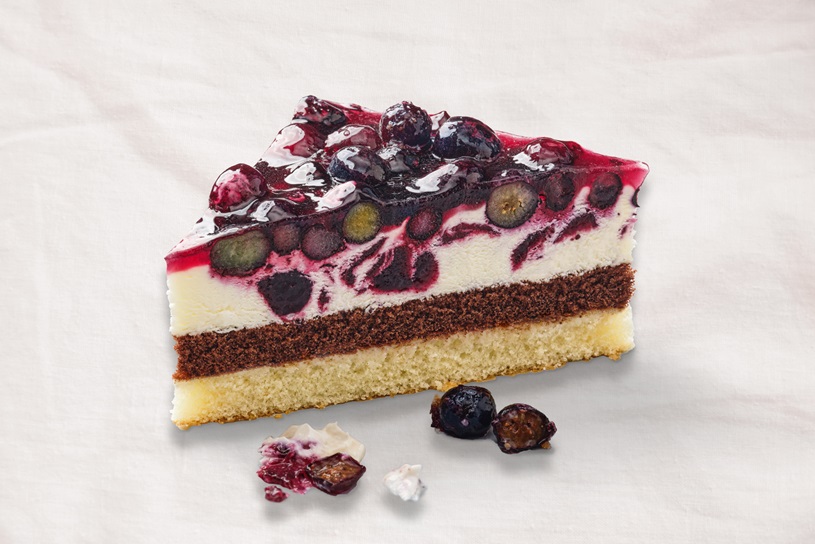 Triángulo crujiente de Mascarpone y Arándanos