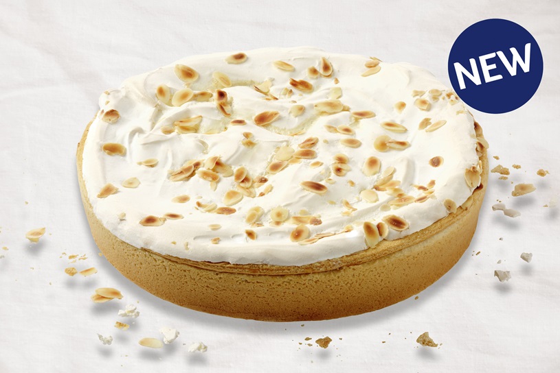 Tarta de ruibarbo y grosellas con merengue