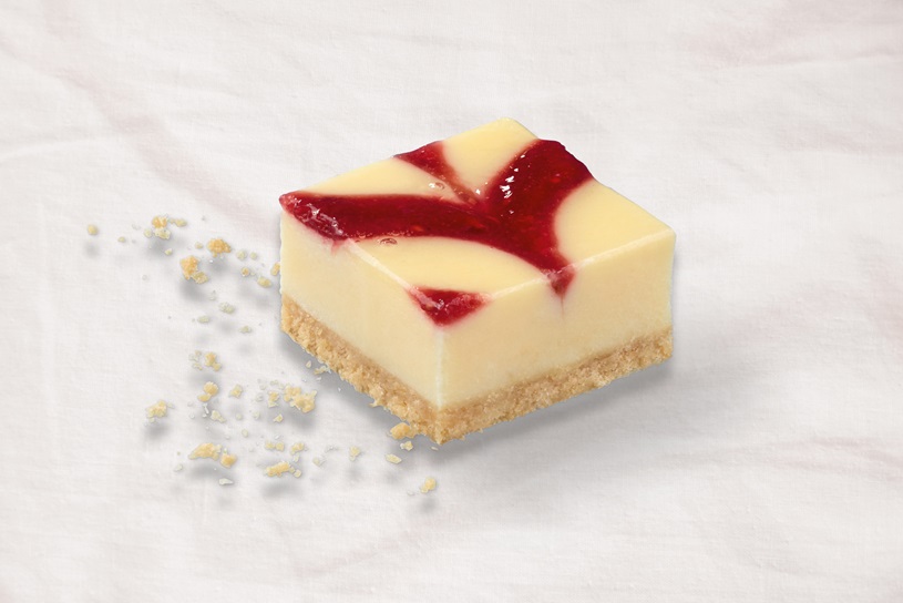 Raspberry Cheese Cake Slices