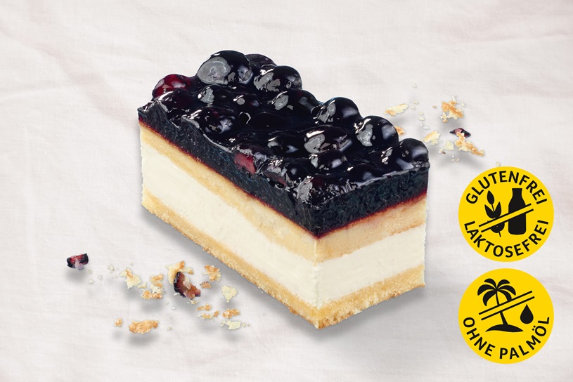 Heidelbeer-Käse-Sahne-Schnitte (gluten-/laktosefrei)