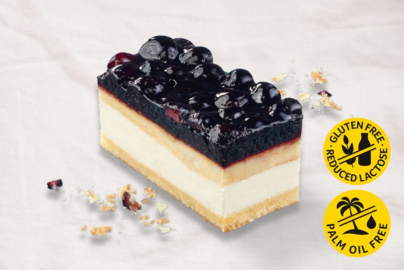 Blueberry Cream Cheese Slice (gluten free, reduced lactose)