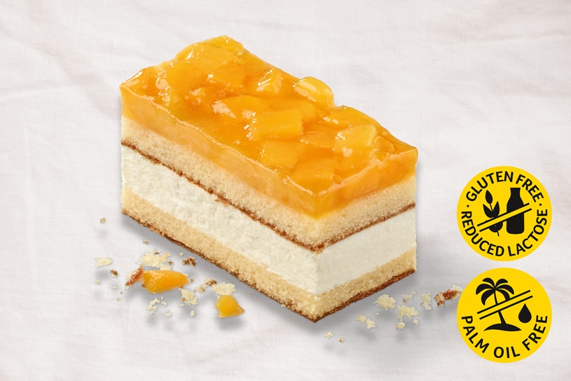 Peach Cream Cheese Slice (gluten free, reduced lactose)
