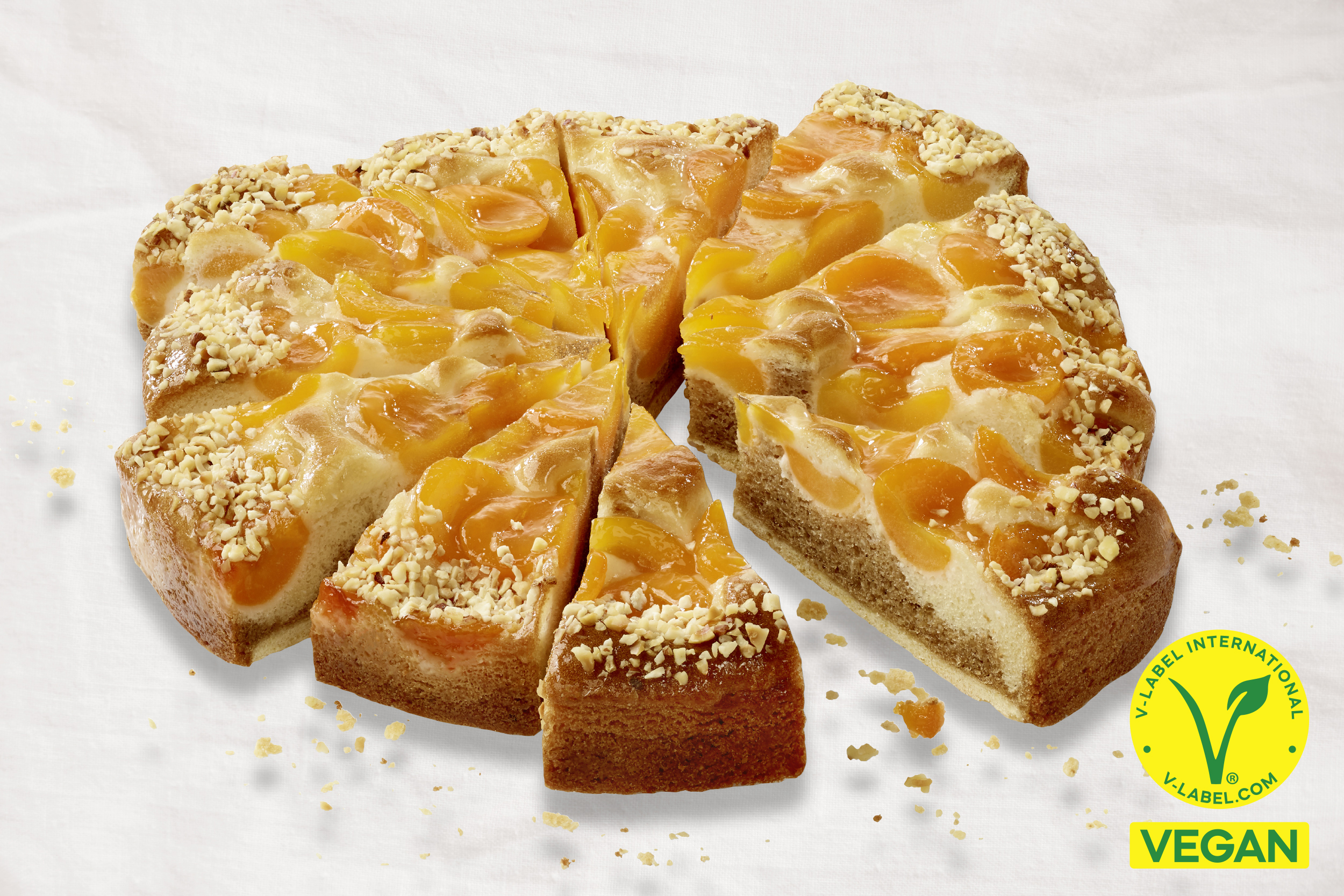 Apricot cake, vegan