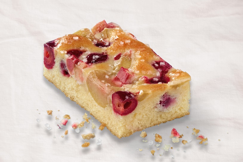 CHERRY AND RHUBARB SLICES
